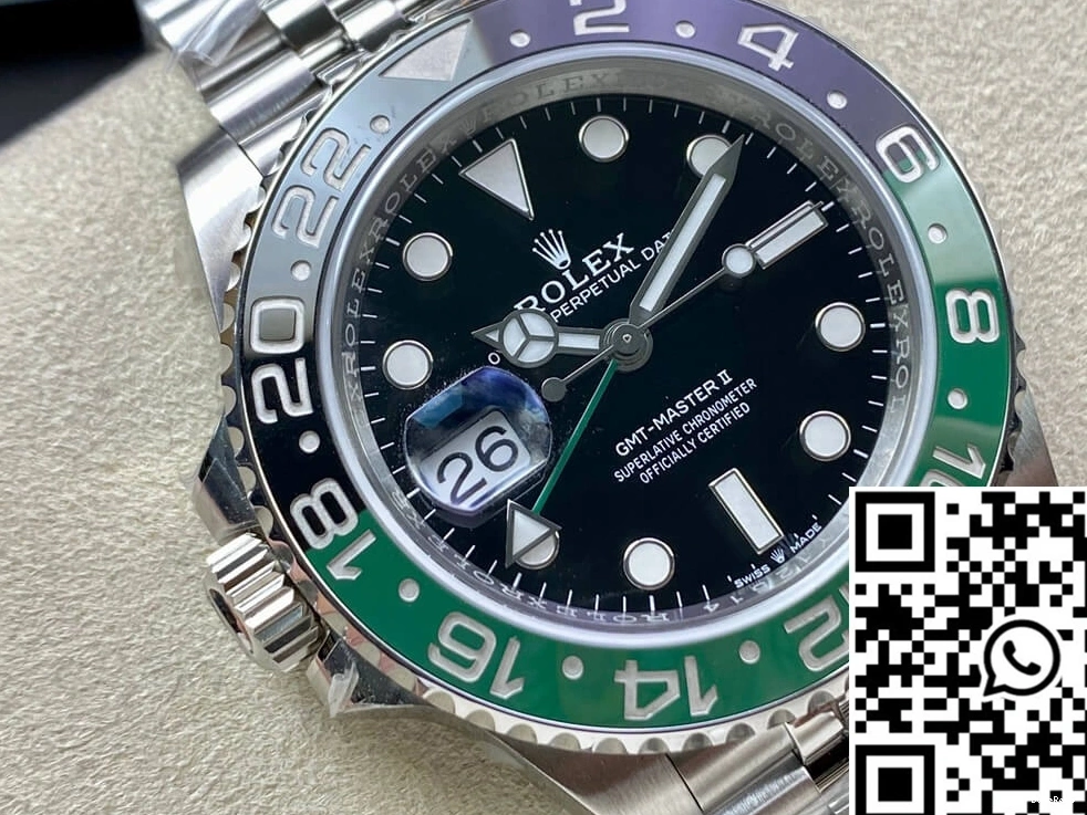 M126720vtnr-0002 GMT Rolex Dial Clean Factory Black II Master 1127